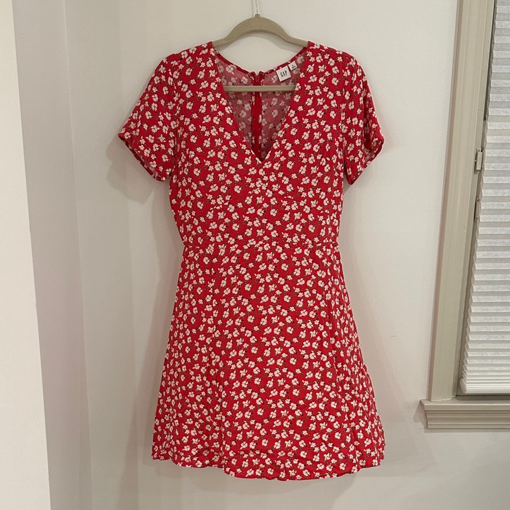 GAP Red Floral Mini Dress